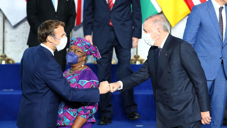 Cumhurbaşkanı Erdoğan Macron ile görüştü