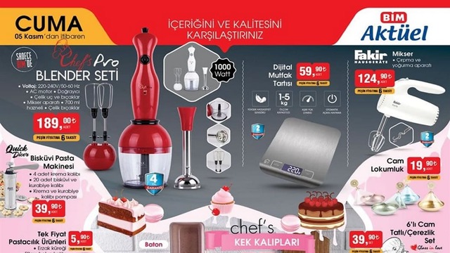 5 Kasım BİM aktüel ürünler kataloğu