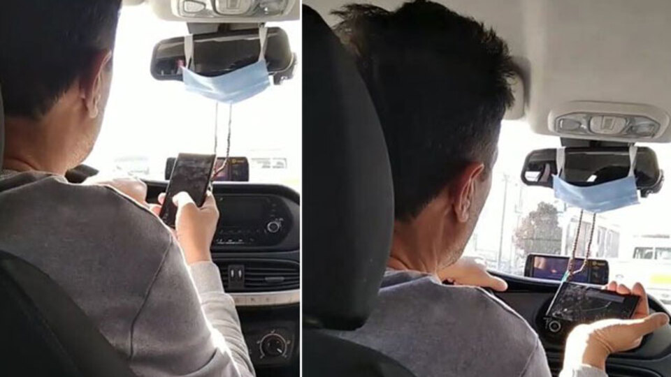 Maskeyi aynaya taktı! At yarışı izledi!