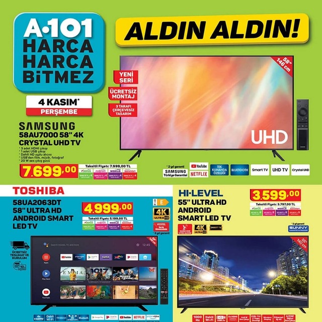 4 Kasım A101 aktüel ürünler kataloğu