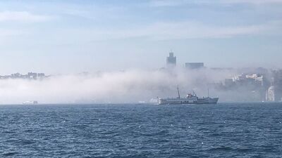 İstanbul'da sis duvarı!