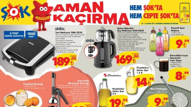 10 Kasım 2021 ŞOK aktüel kataloğu