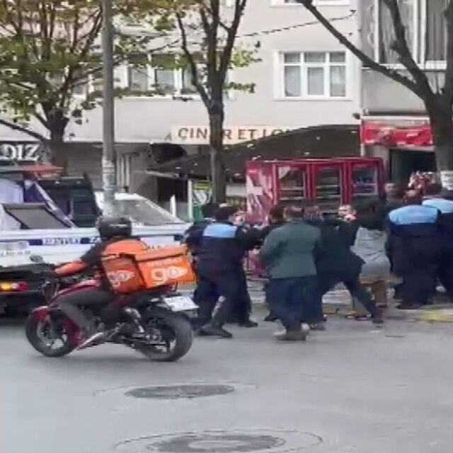 Zabıta ve seyyar satıcılar arasında kavga