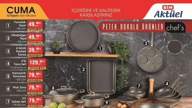12 Kasım BİM Aktüel ürünler kataloğu