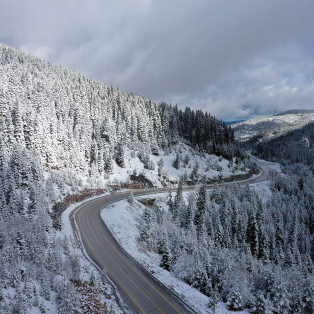 Ilgaz Dağı, kar yağışıyla beyaza büründü