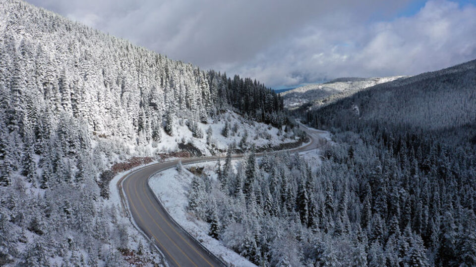 Ilgaz Dağı, kar yağışıyla beyaza büründü