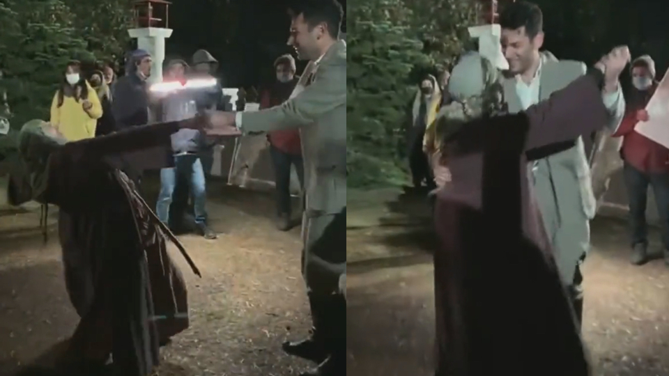 'Aziz'in setinde muhteşem dans!