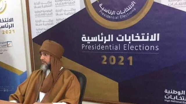 Seyfülislam Kaddafi'nin Başkanlık adaylığına protesto