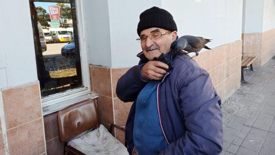 78 yaşındaki ayakkabı boyacısıyla karganın dostluğu