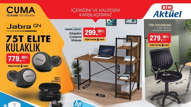 10 Aralık BİM aktüel ürünler kataloğu