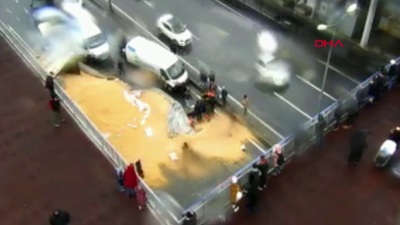 Feci kaza! Buğday kepeğinin altında kaldı