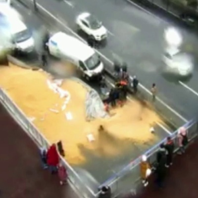 Feci kaza! Buğday kepeğinin altında kaldı