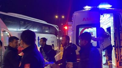TEM'de otobüs kazası, çok sayıda yaralı var