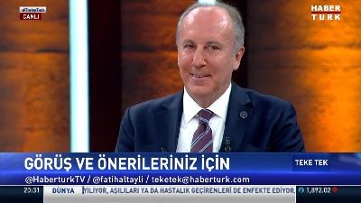 Muharrem İnce Habertürk TV'de soruları yanıtladı