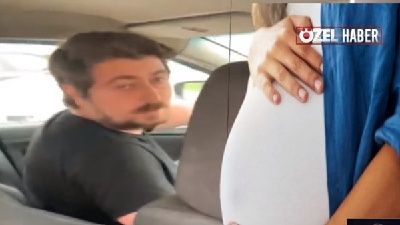 Hamile müşterisini zorla araçtan indirdi