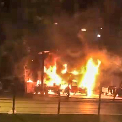 Feci olay! 250 motosiklet böyle yandı