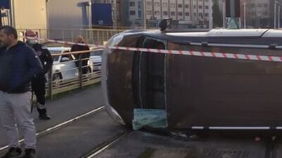 Bağcılar-Güngören tramvay hattına kaza engeli