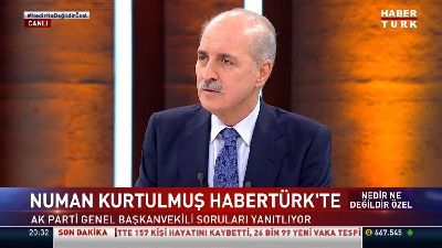 Kurtulmuş Habertürk TV'de soruları yanıtladı