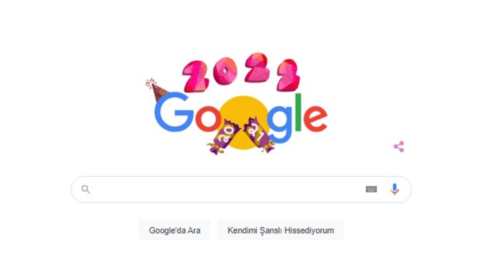 Google'dan 2022 yılbaşına özel Doodle