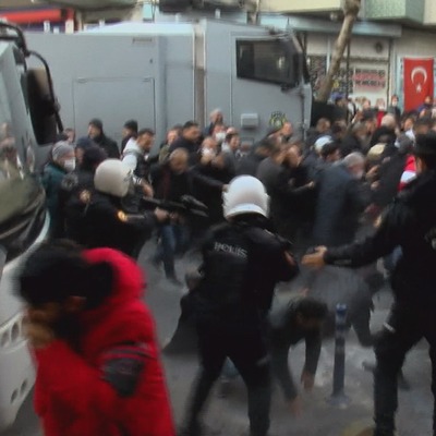 Pazaryeri kavgasında hareketli anlar!