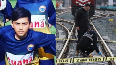 Tren raylarına düşen futbolcu ayağını kaybetti