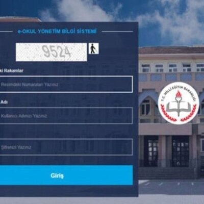 e-Okul VBS öğrenci girişi ekranı