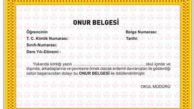 Onur belgesi nasıl alınır?