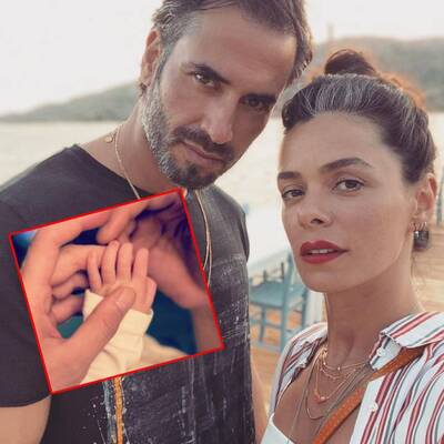 Bebeğiyle ilk kare!