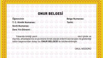 Onur belgesi nedir, kimlere verilir?