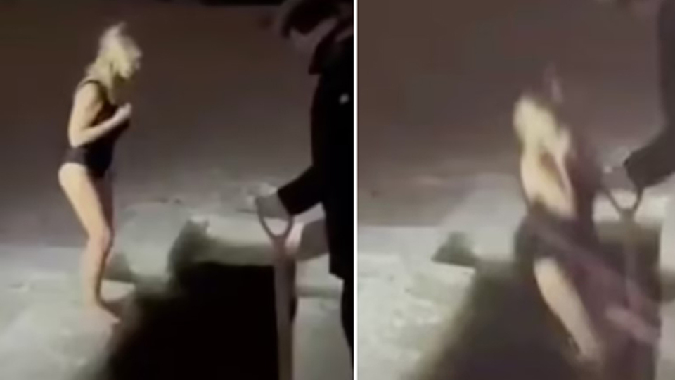 Buz tutan nehre giren kadın kayboldu