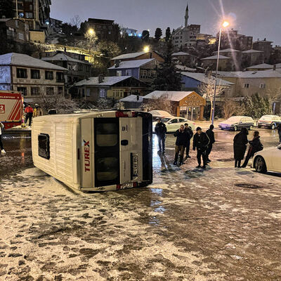 İstanbullu şoförlerin karla imtihanı!