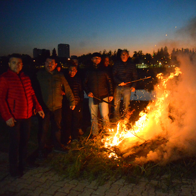 Nehir kıyısında 'korkuluk' nöbeti!