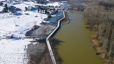 Kar yağışının ardından güzel görüntü