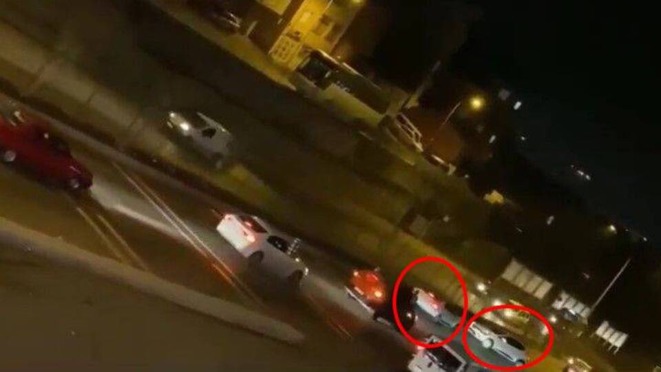 Asker konvoyunda 'driftçi' maganda kazası