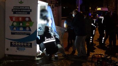 Giysi kumbarasında akılalmaz ölüm!