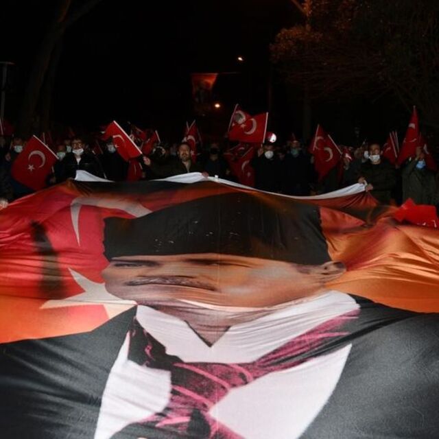 Muğla'da "Ataya saygı" yürüyüşü