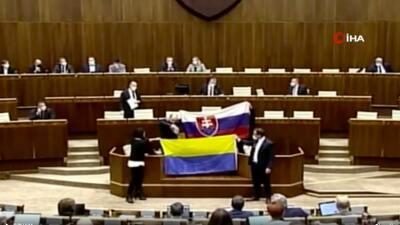 Slovakya parlamentosunda Ukrayna gerilimi!
