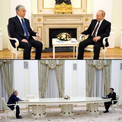 Putin'in çok konuşulan diplomasi masası!