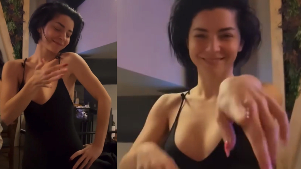 Merve kendini müziğe kaptırdı!