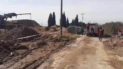 Göçük altında kalan işçi hayatını kaybetti