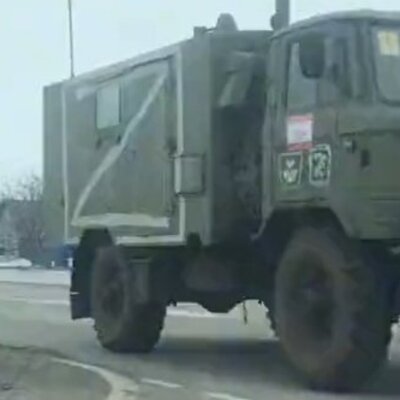 Sınırdaki Rus araçlarında 'Z' işareti