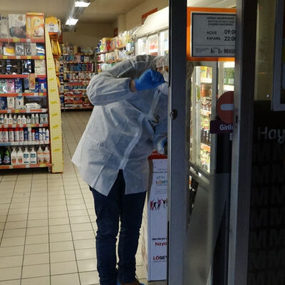 Zincir markette pompalı tüfekle gasp