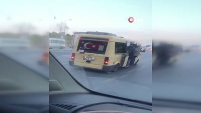 Akılalmaz görüntü! Ölüme davetiye çıkardı