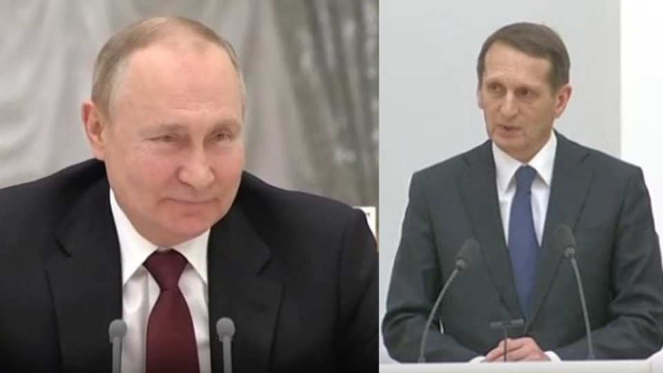 Putin ile Naryshkin arasında gergin anlar