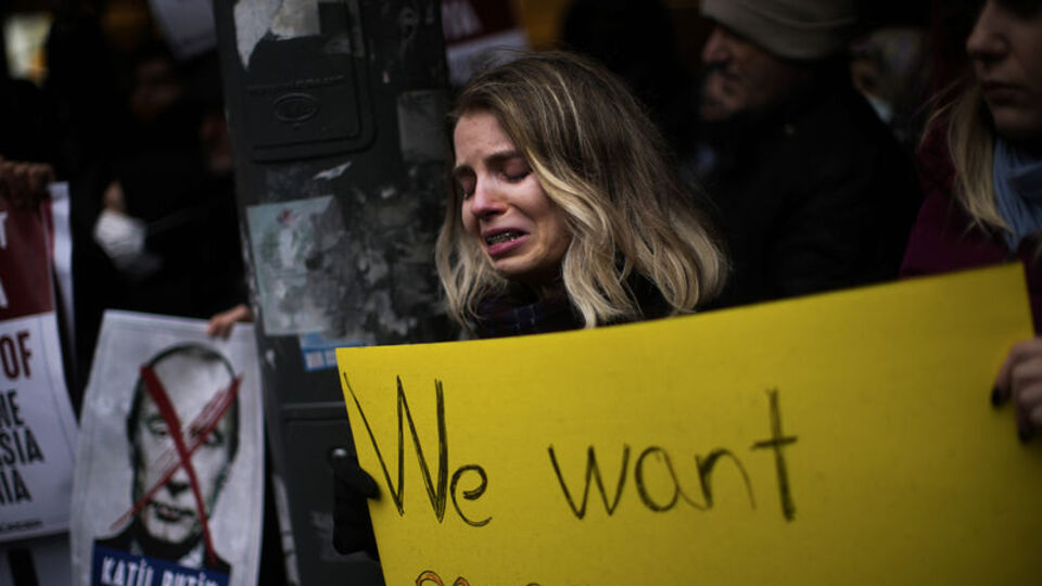 İstanbul'da protesto: Ukraynalılar bizim dostumuz