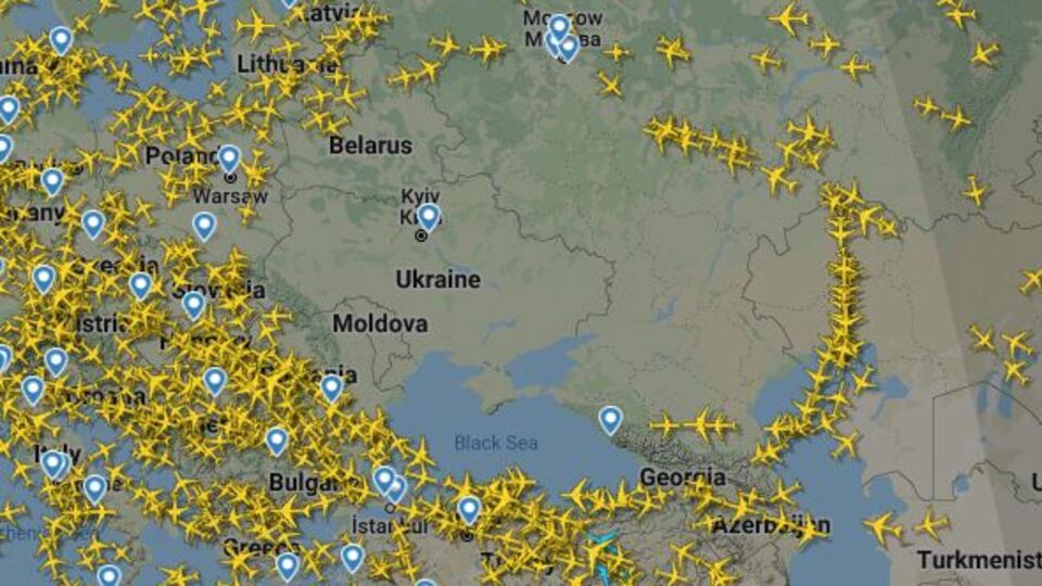 Ukrayna hava sahasından dikkat çeken görüntü!