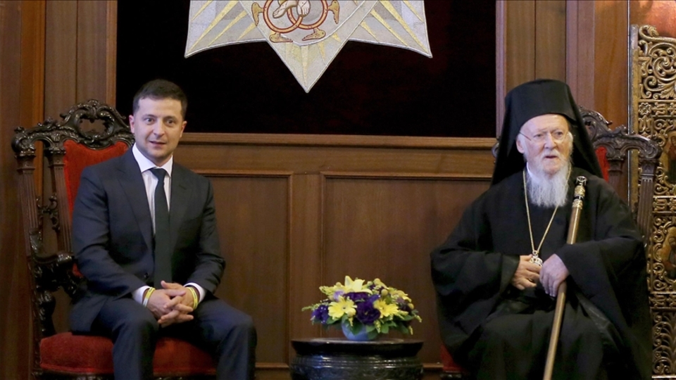Zelenskiy, Patrik Bartholomeos ile görüştü