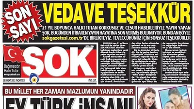 ŞOK gazetesi yayın hayatına veda etti