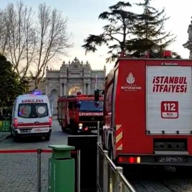 Dolmabahçe Sarayı'nda korkutan yangın