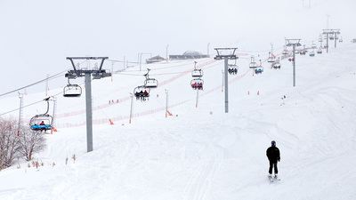 Kayakseverler ilkbaharda da Palandöken'de yoğunluk oluşturdu